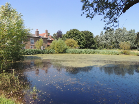 Abbotts Hall Farm Pond and House