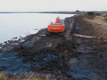 Sea wall breach 2002