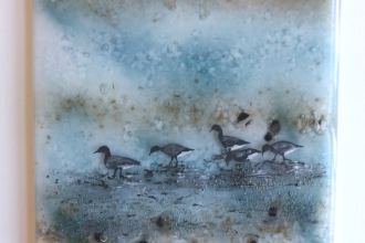 Fused Glass bird image