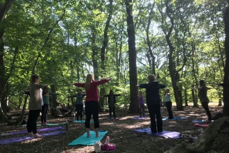 Pilates in the Woods