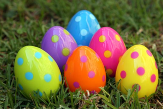 Brightly coloured eggs 