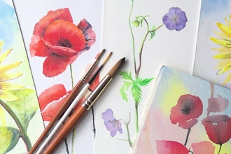 watercolours flowers