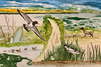 Painting of coastal Essex
