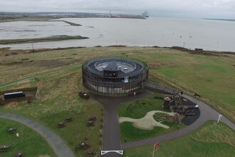 Thameside aerial view