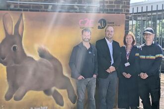 Rabbit mural unveiling Laindon Station