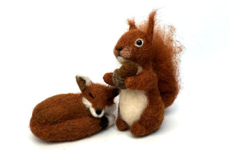 Needle felting fox or squirrel 