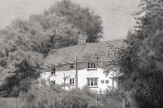 Cy Baker drawing of Bottengoms 