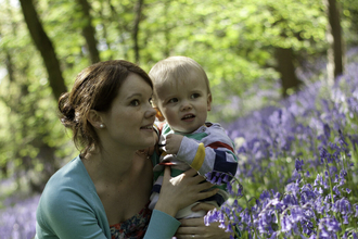 Family day out in bluebells