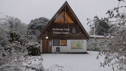 Father Christmas In The Walled Garden Essex Wildlife Trust