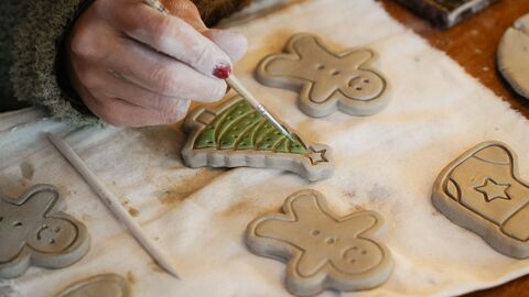 christmas pottery