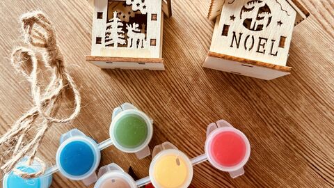 Christmas wooden decorations