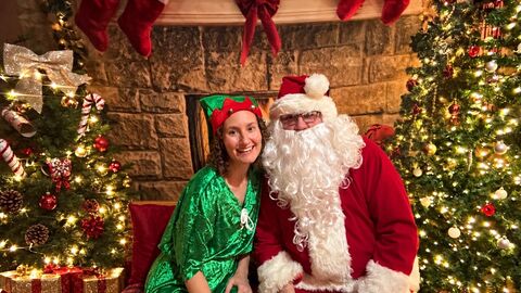 Karl and Michelle in Santas Grotto