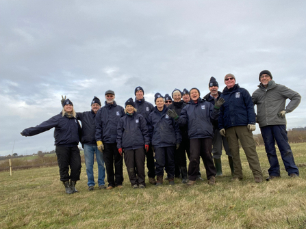 Katie and volunteers at Abberton Reservoir 