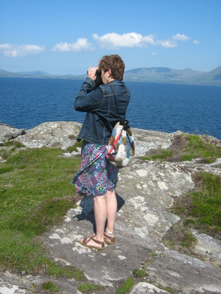 Lucy birdwatching