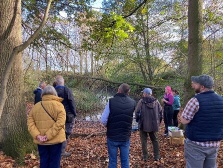 Volunteers having a talk about eDNA