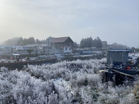 Battlesbridge in a hoar frost