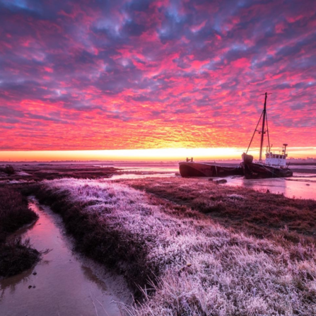 Barge Wreck Sunset