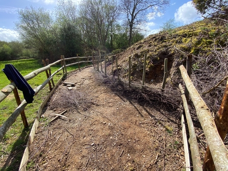 Photo of new path created by volunteers at Fingringhoe.