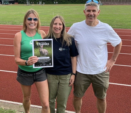 Essex Wildlife Trust's Michelle Shepherd presenting a thank you certificate