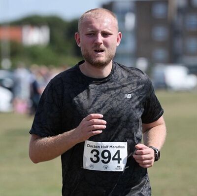 Chris Wright running the London Marathon for Essex Wildlife Trust