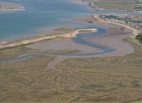 Colne Point from the air 