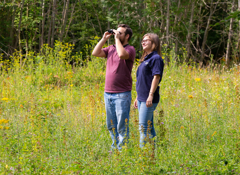 Couple Birdwatching Photo: Jon Hawkins Surrey Hills Photography