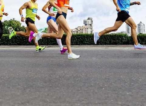London marathon runners